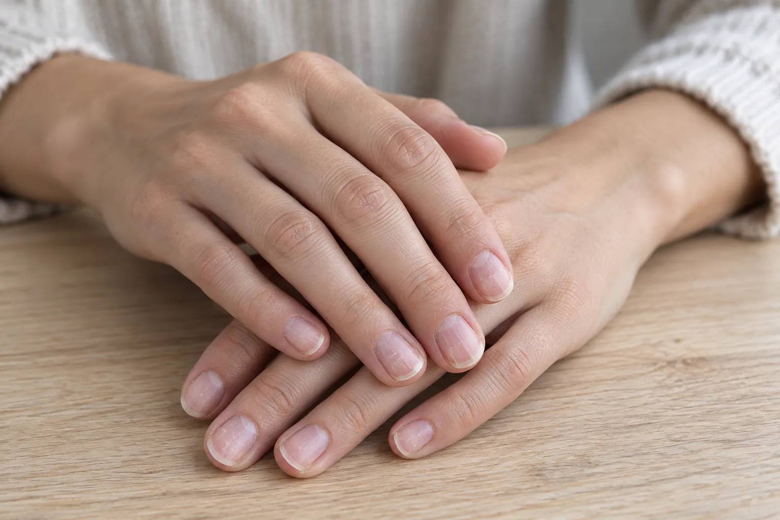 Paznokcie po zdjęciu hybrydy - naturalna płytka bez lakieru