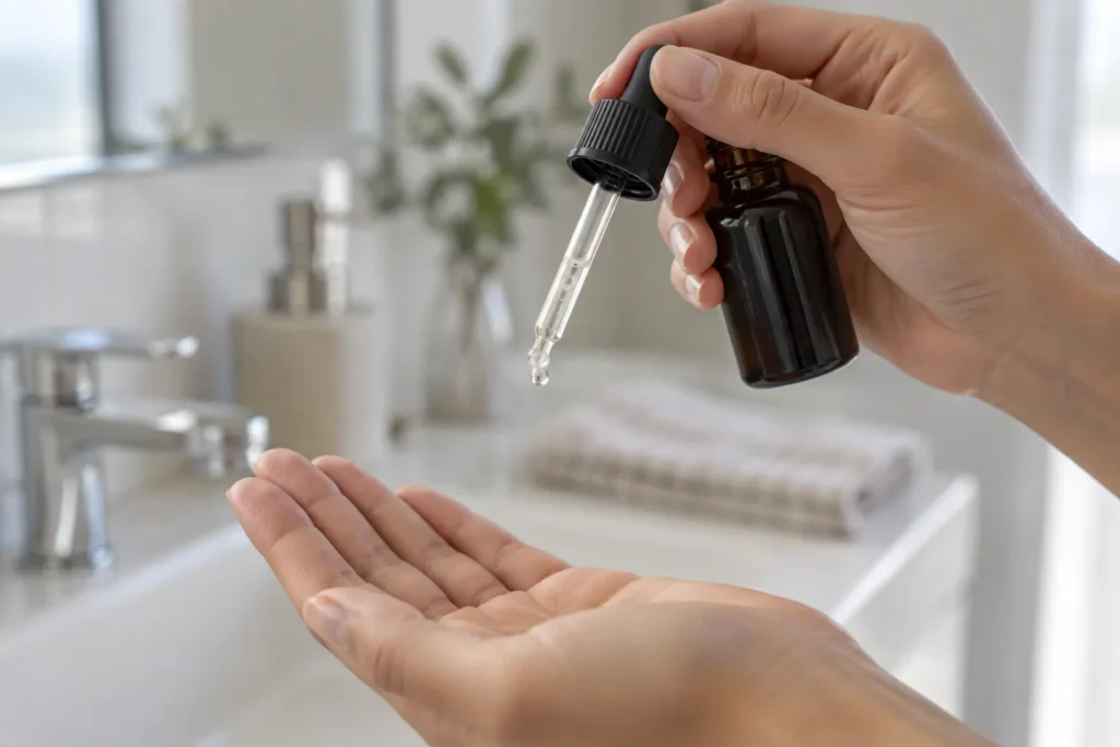 Odmierzanie serum z kwasem salicylowym pipetą